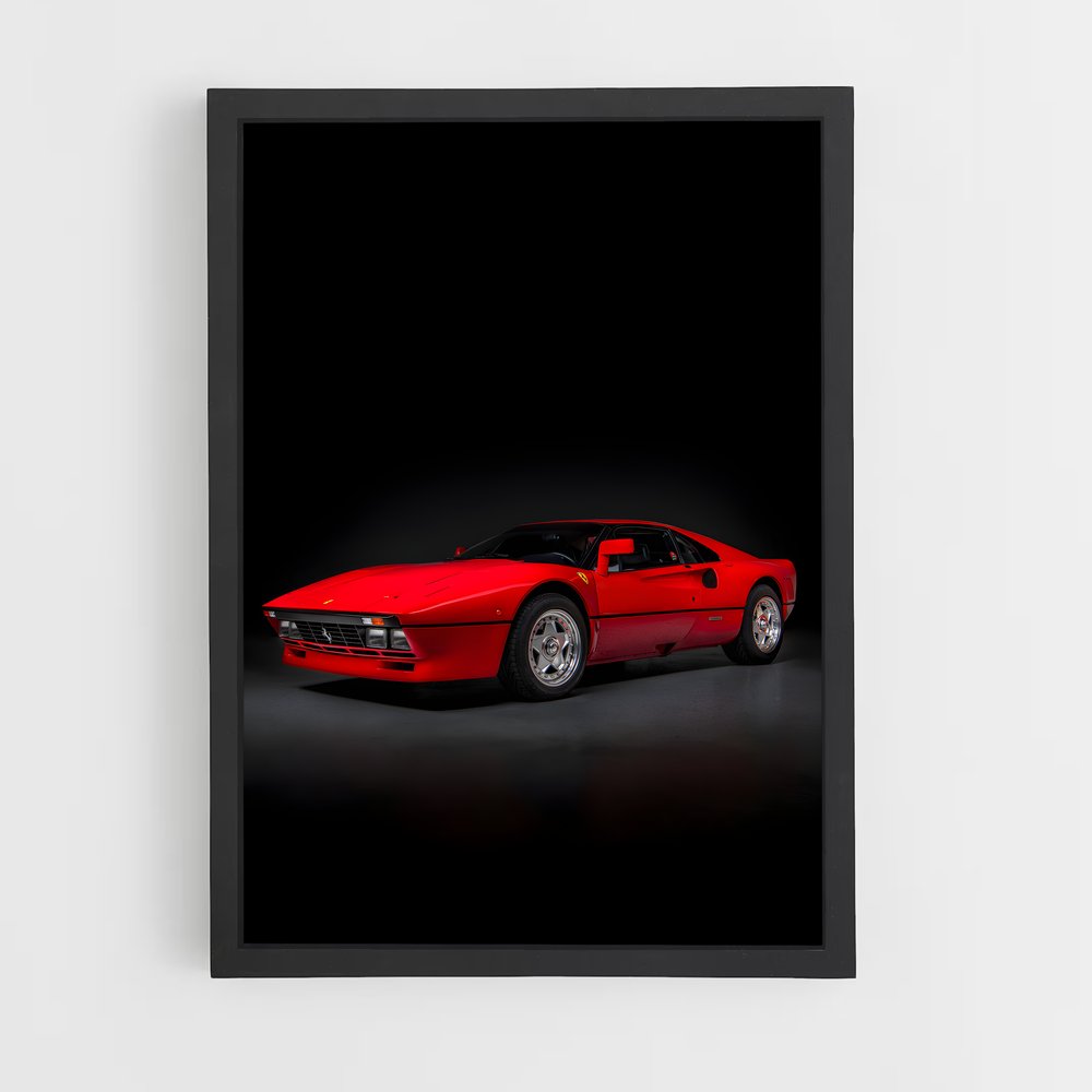 Poster gto Rouge – affiche Ferrari (vue 2)